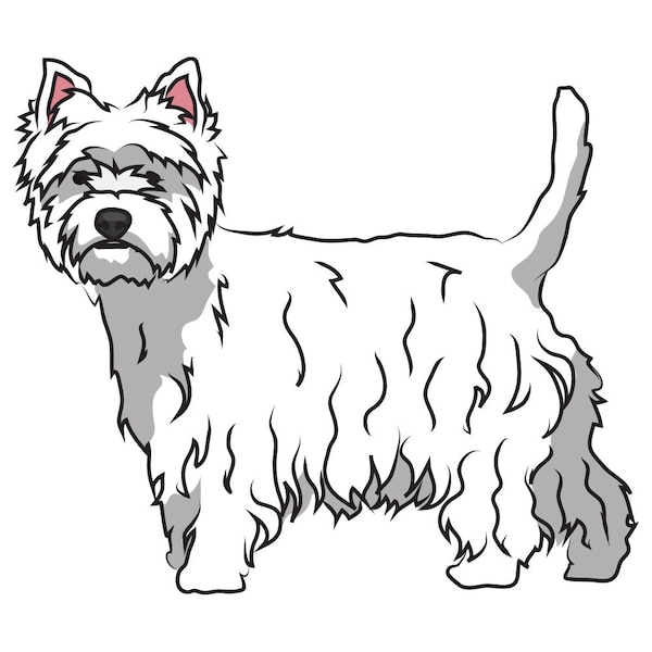 Signmission West Highland White Terrier Dog Decal, Dog Lover Decor Vinyl Sticker D-12-West Highland White Terrier - main